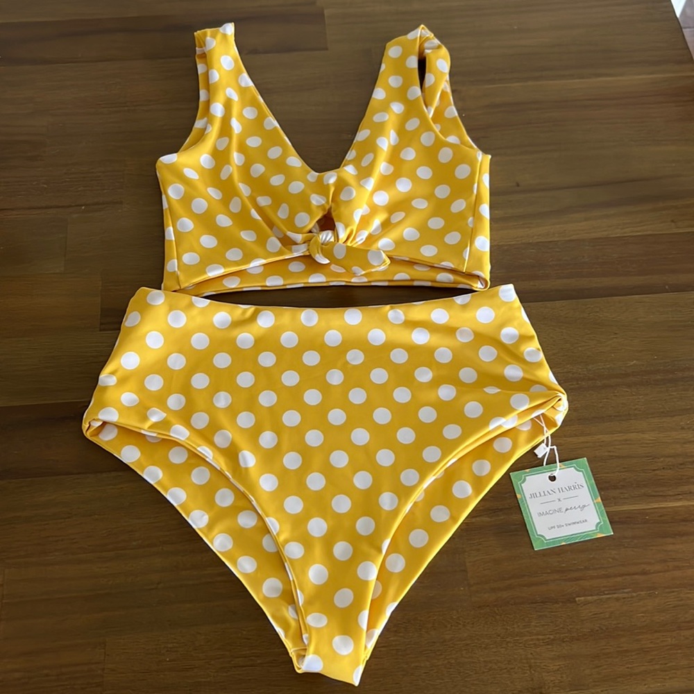 Imagine Perry yellow polka dot bikini for Jilly box